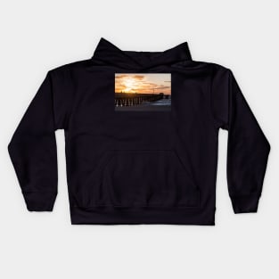 Pompano Beach Fishing Pier at Sunrise Florida Sunrise Kids Hoodie